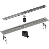Душевой лоток Timo Drain System 100 DS230210/01 с решеткой Сатин / под плитку