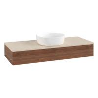 Тумба под раковину 120х50 см Villeroy & Boch Antao L10113HM цвет Warm Walnut (Орех)/Botticino