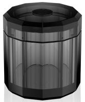 Диспенсер для салфеток 15x15см Decor Walther Kristall KB 0931594, настольный, цвет: хрусталь антрацит