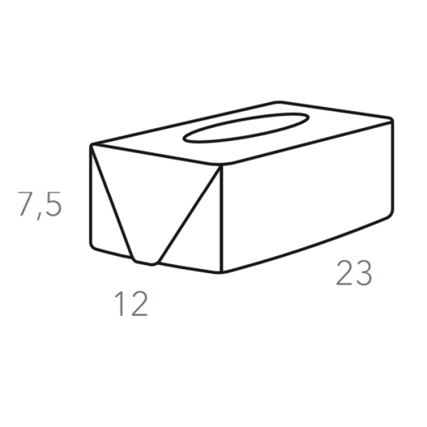 Салфетница ADJ Kleenex 0016.09/30, 23x12xH7,5 см., цвет: коньяк/бордо