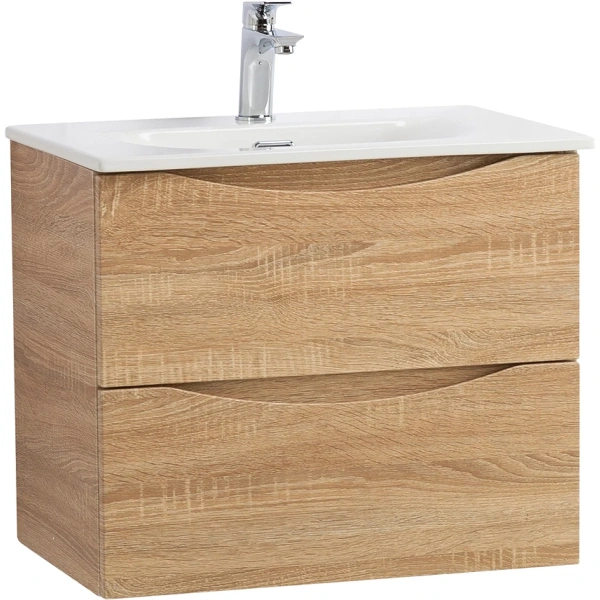 тумба под раковину belbagno marino rovere bianco marino-cer-mini-500-2c-so-wo-p 49,6 см, подвесная, белый дуб
